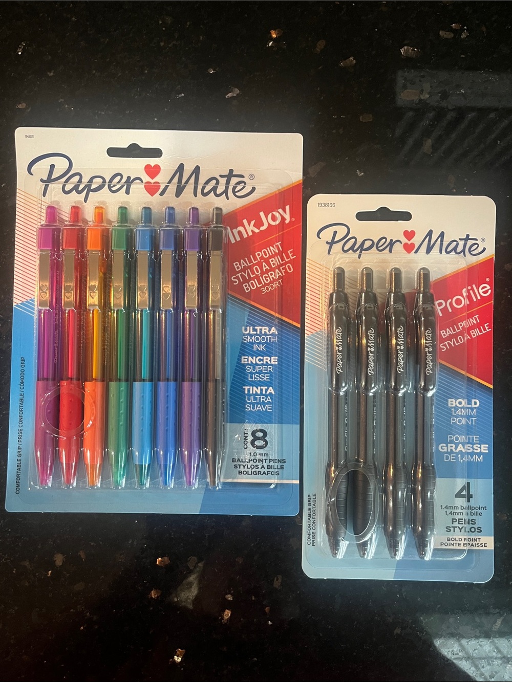 Paper Mate Color and Black Ballpoint Pen Packs - Assorted Colors and Black